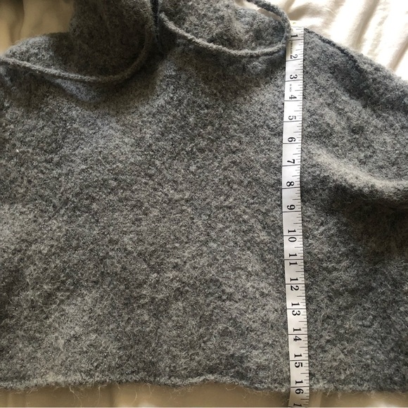 Allsaints Ava Hoodie Wool Cropped in Grey Size Medium - Picture 10 of 10